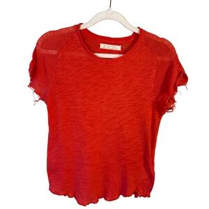 We The Free Distressed Red Tee - Size XS